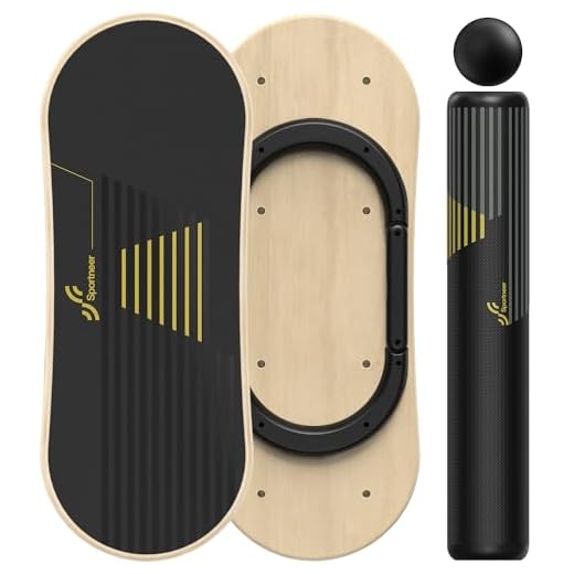 Sportneer Balance Board, 7 modalità, tavola oscillante per interni, skateboard, surf, Balance Board con stopper regolabili, Balance Board in legno, scooter e palla da 7,1 cm inclusi
