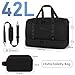 ETRONIK Travel Bag for Men Women, Duffle Bag & Gym Bag with Shoe Compartment, Weekender Overnight Bag with Toiletry Bag, Carry on Bags for Airplane for Travel, Trip, Gym, Yoga, Black