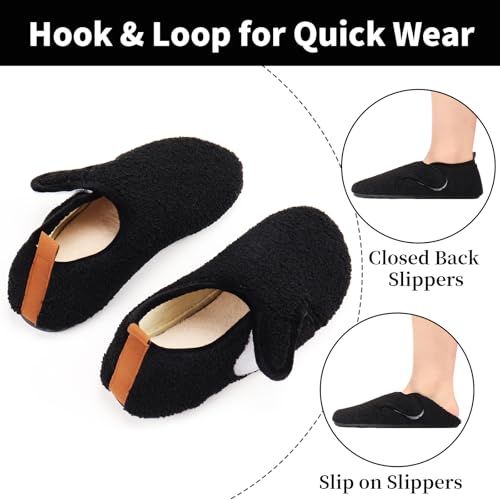 Image of Ibeauti Women Mens House Slippers Lightweight Comfy Barefoot Slipper Socks Rubber Sole House Shoes for Indoor /Outdoor Bedroom Travel