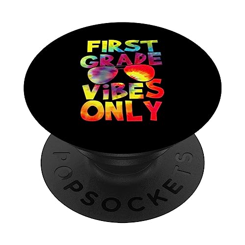 First Grade Vibes Back To School Teacher Student Tie Dye PopSockets PopGrip Adhesivo