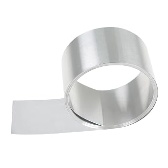 Feelers Aluminum Metal Foil Roll 1060 Grade 26 Gauge x 2 in x 16.4 Ft, Pure Aluminum Metal Flashing Roll Sheet Strip for DIY Craft