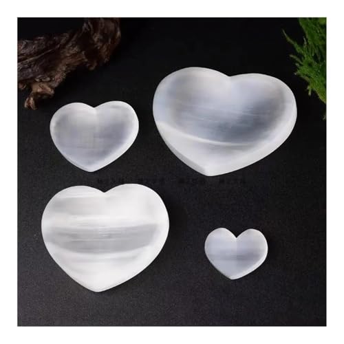 Coupelle en cœur de sélénite blanche pour créer une ambiance zen dans votre chambre