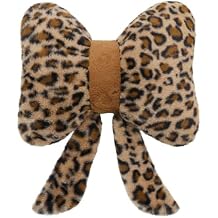 Leopard Print Bow Shaped Bow Backrest Cushion,Bow Shaped Throw Pillow Cushion for Home Living Room Bedroom Bed Couch Cushion 16x14x6