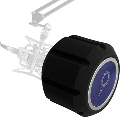 Michear Pop Filter for Microphone Portable Sound Isolation Shield Foam Reflection Filte,Mic Windscreens Acoustic Pop Filter Foam for Vocal Studio Booth,Live,Music Recording Equipment