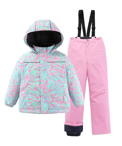 Image of M2C Boys Girls 2-Piece Snowsuit Thicken Patterned Ski Jackets and Pants