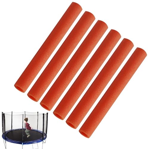 6 Trampolin Schaumstoffhülsen | Trampolin Geländer Schaumstoffrohr | Trampolin Sicherheit Schutzschaum Schlauchhülsen Stangen | Polsterung Outdoor Trampolin Zubehör