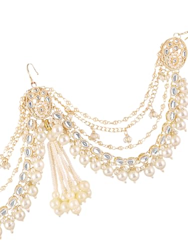 Image of OOMPH Jewellery Ethnic Sheeshphool-Kundan Jadau Floral Design for Women & Girls Stylish - DPH161DST4RKH184RKH235 PA201
