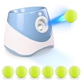 EQULIUS Macchina per lanciare le palline per cani, con 6 palline da tennis, macchina inter...