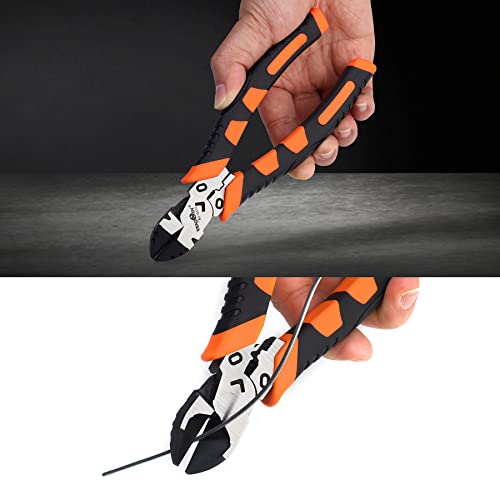 Vanjoin Pliers Tool Set, 7-Inch Linemans Pliers, 6.5-Inch Diagonal Cutter, 6.5-Inch Needle Nose Pliers, 3 Pcs High-Leverage Cutting Pliers For Wire Cutting/Crimping/Screwing/Gripping #TOP7