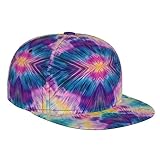 Fashion Baseball Cap Dad Hat for Girls and Boys, Tie Dye Art Adjustable Snap Breathable Golf Cap Outwear