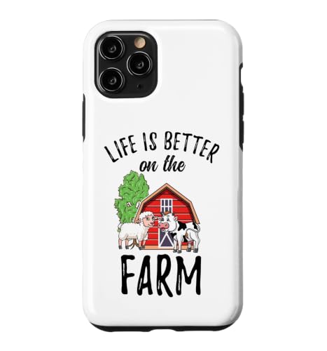 Cute Farm Animals Life is Better On The Farm Case for iPhone 11 Pro