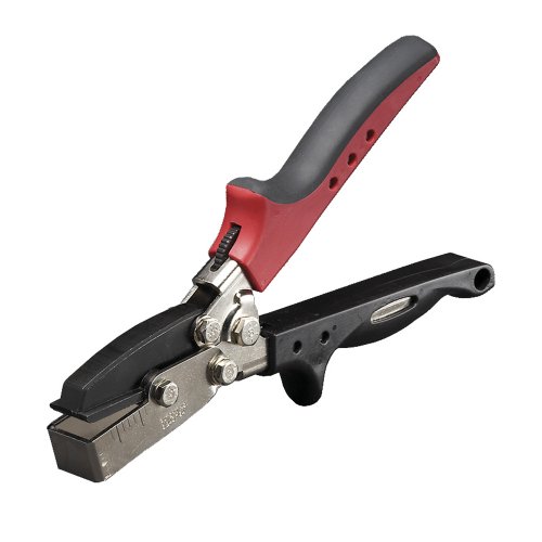 Malco REDLINE 5/8 J Channel Cutters 3/4 knockout for drain tabs downstream notch cutouts and miter trim cuts JCCR- Ergonomic Handle