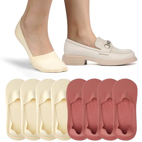 Image of No Show Socks for Women Non-Slip Thin Loafers Footies Socks | for Flat Shoes, Pumps, Slip-on Shoe, Daily Casual Wearing