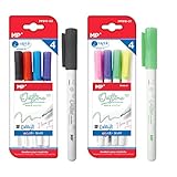 [AMPLIA APLICACIÓN] Nuestros marcadores de doble línea son adecuados para casi cualquier superficie, como metal, cerámica, madera, goma, vidrio, plástico, piedra, etc. Son perfectos para entrar de lleno en el arte y diseño. Se pueden utilizar en escritura a tarjetas de felicitación, póster, para pintar y para proyectos de manualidades infantiles o adultos.