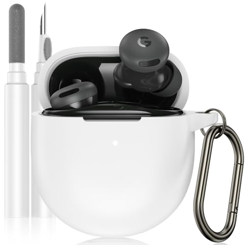 Coque Google Pixel Buds 2a antichoc évite rayures et saleté étui blanc