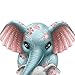 The Hamilton Collection Never Forget I Love You Hand-Painted Elephant Figurine Featuring A Unique Floral Pattern by Artist Blake Jensen