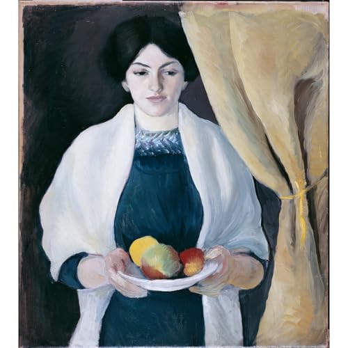 Toile August Macke Portrait avec pommes idée cadeau pendaison crémaillère bureau