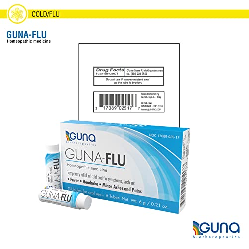 Guna-Flu For Relief Of Flu-Like Symptoms, Body Aches, Headache, Fever, Chills And Fatigue 6 Tubes #TOP5