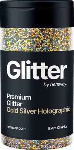 Hemway Rose Gold Glitter Fine 130g/4.6oz Powder Metallic Resin Craft Glitter Flake Sequins for Epoxy Tumblers, Hair Face Body Eye Nail Art Festival, DIY Party Decorations Paint