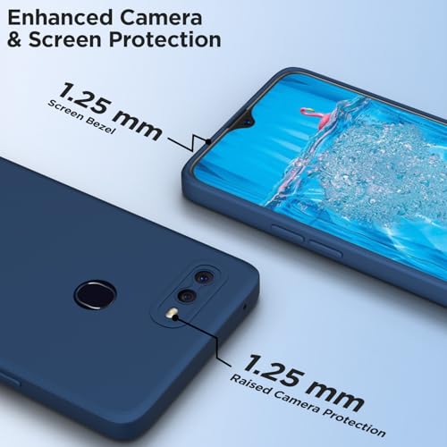 Image of Outlouders Back Cover for Oppo F9 / F9 Pro / A5 / A5S | Camera Protection | Durable Soft Matte Silicone Bumper Case (Blue)