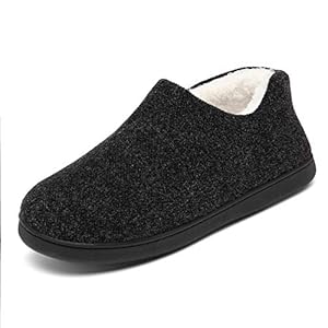 Mishansha Uomo Pantofole da Casa Caldo Memory Foam Ciabatte Antiscivolo Invernale
