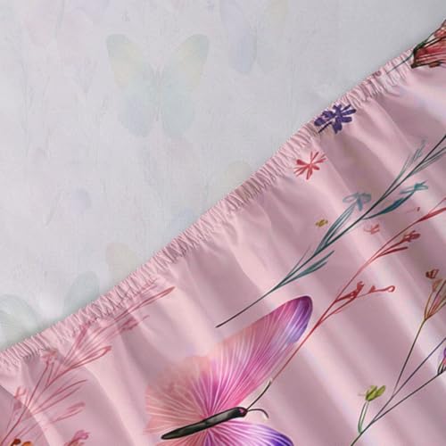 Drap housse microfibre antidérapant et infroissable rose 200x200 cm