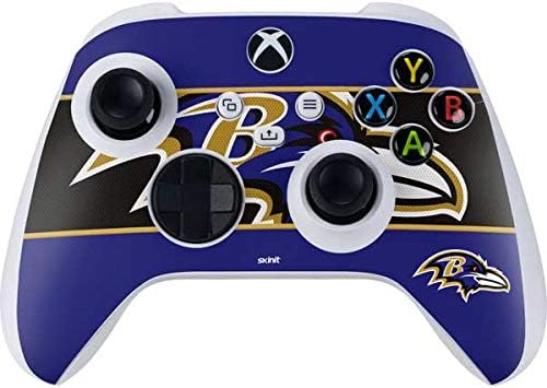 Skinit Decal Gaming Skin Compatible with Xbox Series S Controller - Officially Licensed NFL Baltimore Ravens Zone Block Design