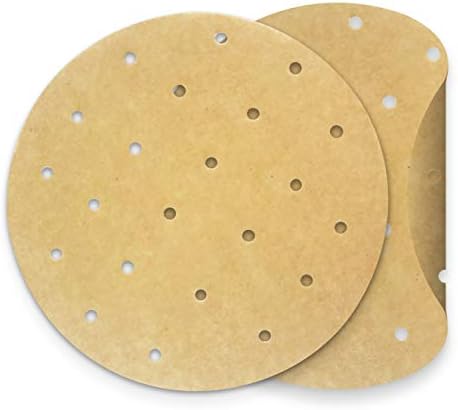 CA Kitchecy 8" Round Air Fryer Parchment Paper Liners - 100 Pack, Perforated, Bamboo Steamer Paper - View #5