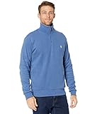 U.S. Polo Assn. Men's 1/4 Zip Mock Neck Flat Back Rib Pullover