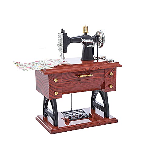 Treadle Type Sewing Machine Music Box Antique Musical Educational Toys Home Decor Fashionable Accessories Gift