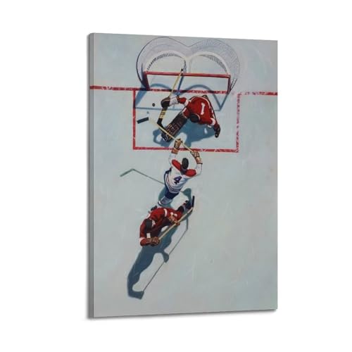 Toile hockey sur glace pour remplacer vos murs vides par une déco sport moderne