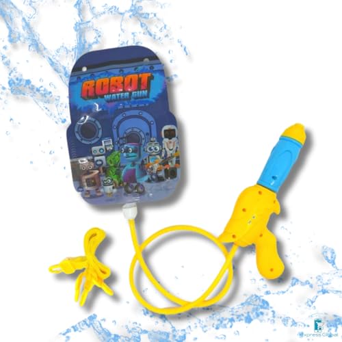 Pistola Lança Água com Mochila Reservatório 800ml Alças Confortáveis Ideal para Brincadeiras no Verã