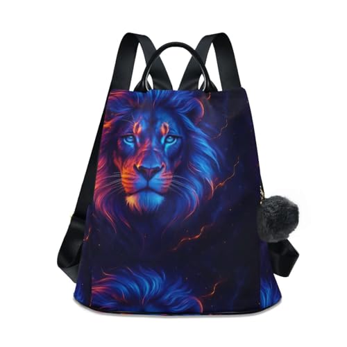 Sac à dos lumineux tête de lion compartiment arrière zippé antivol