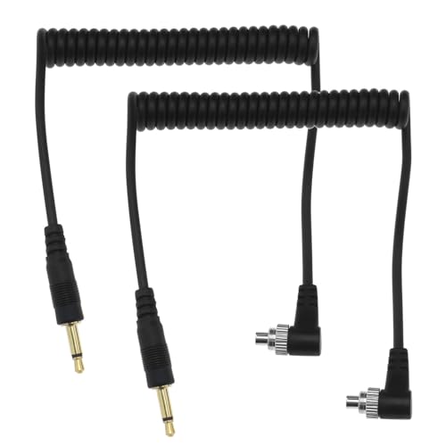 Create idea Blitz-Spiralkabel, Blitzkabel, Digitalkamera-Synchronisationskabel, 3,5 mm auf PC-Synchronisationskabel, kompatibel mit Nikon, kompatibel mit...