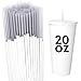 Disposable Plastic Drinking Straws - Individually Paper Wrapped (Clear, 500)