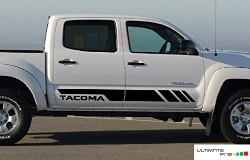 Bubbles Designs 2X Side Door Stripes Decal Sticker Graphic Compatible With Toyota Tacoma 2004 - Present (17B) #TOP5