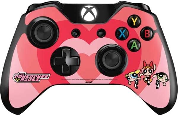 Decal Gaming Skin Compatible with Xbox One Controller - Officially Licensed Warner Bros Powerpuff Girls Hearts Design