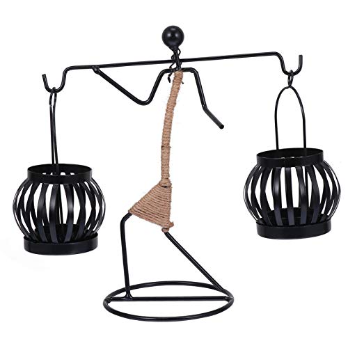 ARTIBETTER African Tribal Lady Candle Holder Unique Tealight Candle Holder Metal Ornaments for Home Dining Room Decor Centerpiece