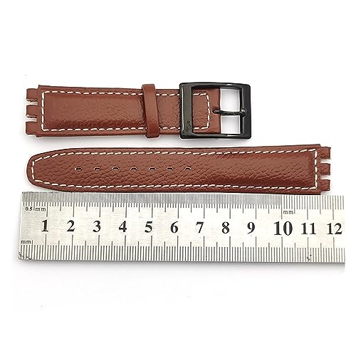 Bracelet montre 17mm cuir de vachette litchi pour remplacer une bande usée