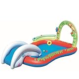 HSJCZMD Piscina Inflable,Juguetes Inflables con Tobogán Acuático,Castillo Inflable Multifunción para Niños,Piscina Portátil para Patio Trasero con...