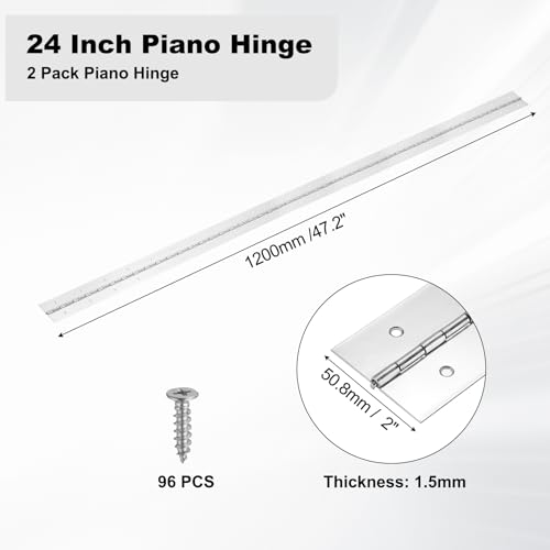 Charnière piano pour table pliante et rénovation de boîte en bois