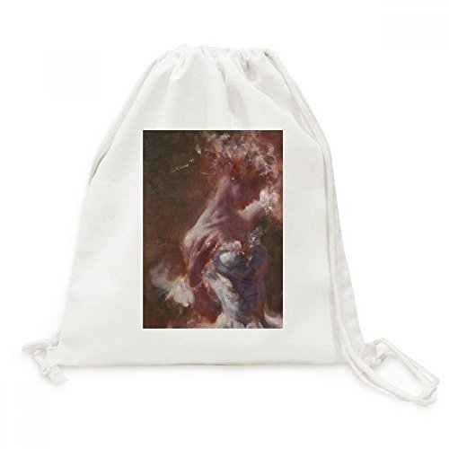 Peinture à l'huile sur Toile Drawstring Backpack pour votre prochain voyage