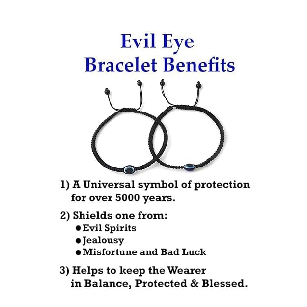 Image of EVIL EYE BLACK THREAD evileye PACK OF 2