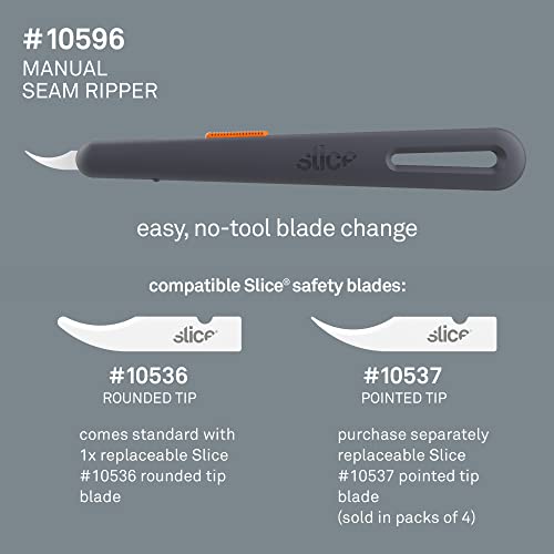 image for Slice 10596 Safety Seam Ripper With Manual Retraction, Safety Blade, A