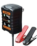 Car Battery Charger Automotive Modikar 12V Trickle Charger 1.1 Amp Fully-Automatic Smart Battery Charger & Maintainer Desulfator for Car Truck Motorcycle ATV SUV Marine Boat Lawnmowers