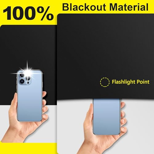 Portable Blackout Shades (157\" x 57\") Travel Window Blackout Curtains, 100% Blackout Material Temporary Blackout Blinds for Baby Nursery, Bedroom, Dorm Room, or Travel Use