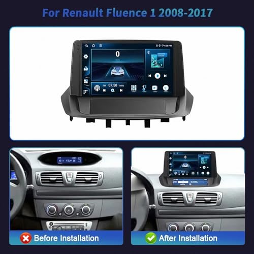 Radio Coche 2 DIN Renault Fluence 2008-2017 Carplay Android Auto 32G ROM 2