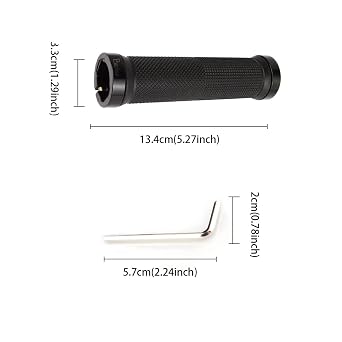 1 pair Cycling Grips Bike Handlebar Grips Bicycle Aluminum Handle Grip Double Lock-On Anti-Slip for Mountain Bike Road Bike