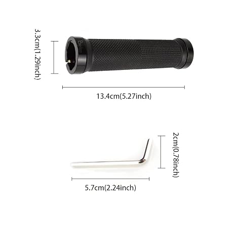 1 pair Cycling Grips Bike Handlebar Grips Bicycle Aluminum Handle Grip Double Lock-On Anti-Slip for Mountain Bike Road Bike