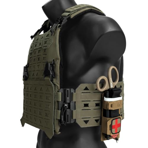 TOPTACPRO Porte-Garrot Tactique et Ciseaux Molle TQ Pochette de Ciseaux médicaux Trauma IFAK Holster Garrot Carrier (Coyote Brown) – vue 6
